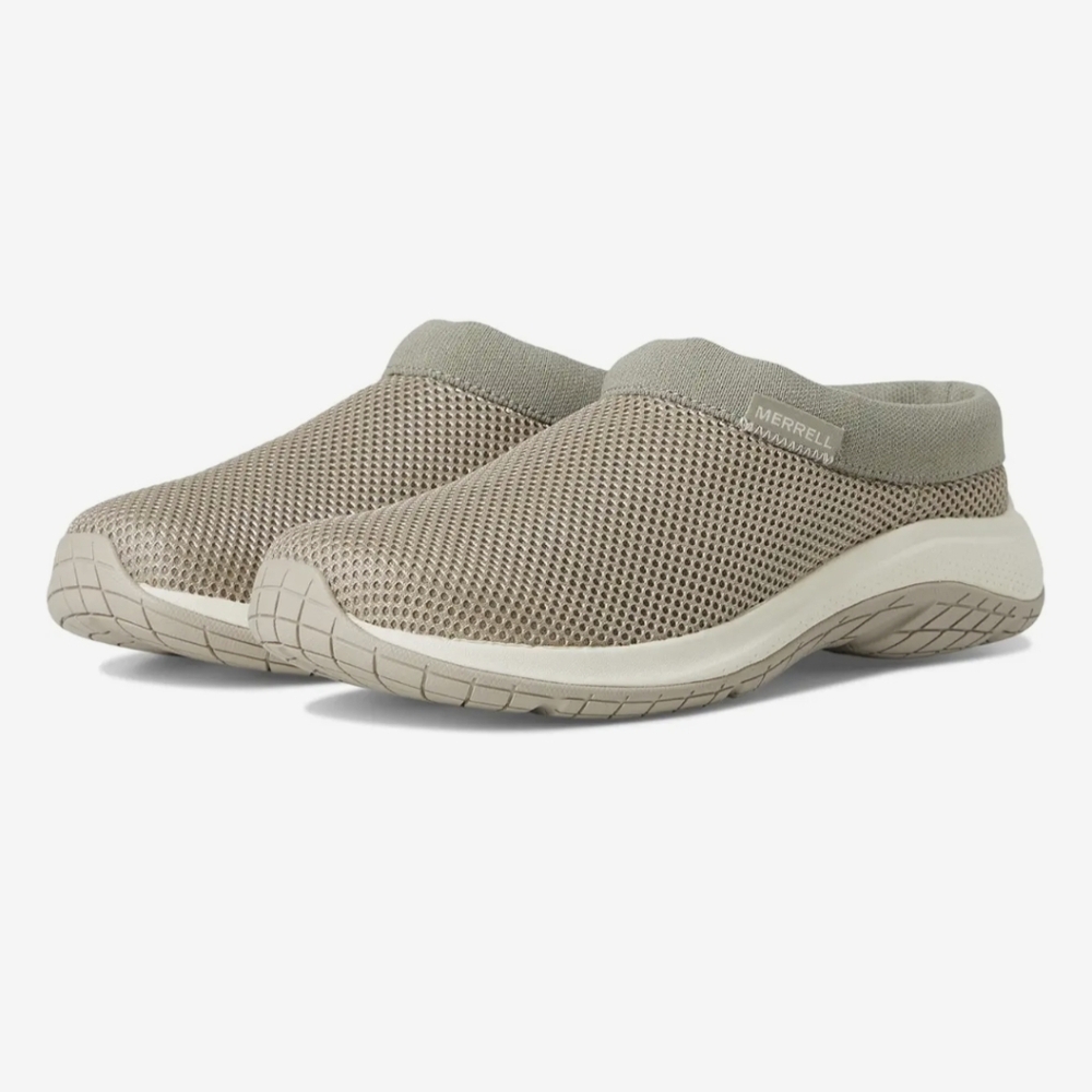 Merrell Encore Breeze 5 Clog Sneakers Aluminum Gray Beige Size 7.5
